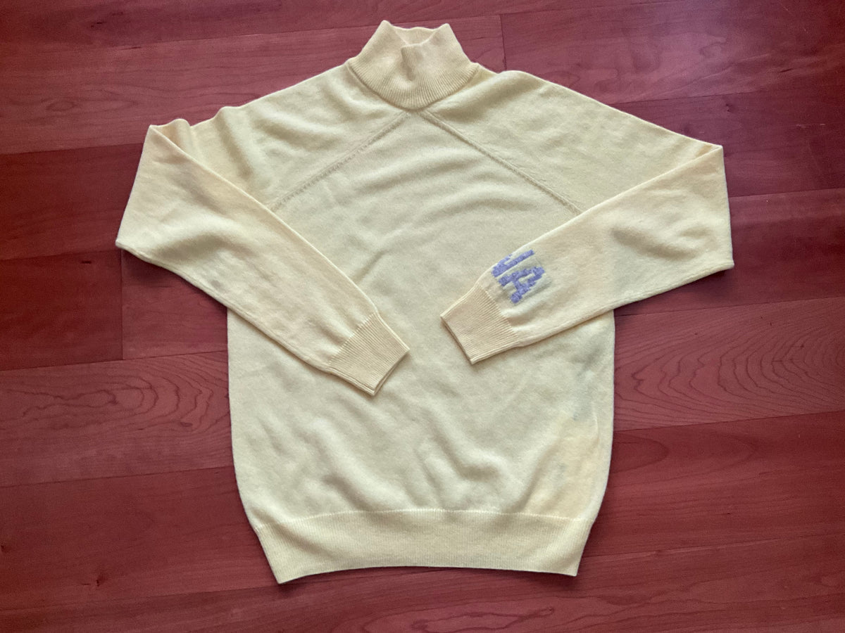 Nina Ricci Yellow Intarsia Pure Cashmere Jumper Sweater Size S Small ladies