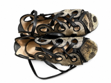 Chrissie Morris $1275 Lulu Cut-out Sandals Flats Lace Up Sandals 36 UK 3 US 6 LADIES