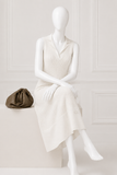 AlphaTauri Sleeveless Knit Midi Dress – White – Size S ladies