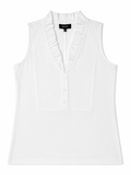 ME+EM White Ruffle-Neck Sleeveless Top – UK 10 ladies