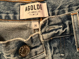 AGOLDE Riley cropped high-rise straight-leg organic jeans Size 26 ladies