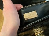 SALVATORE FERRAGAMO Small Sofia bag in python, Black ladies