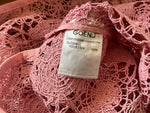 Goen J Pink Raschel Corded Lace BLOUSE SIZE UK 10 US 6 ladies