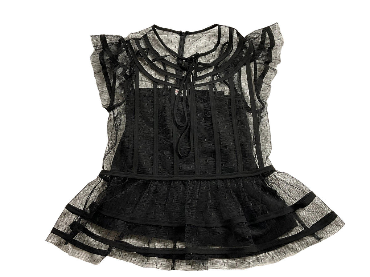REDValentino Point d’esprit tulle blouse size S/M ladies