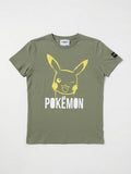 Iceberg x Pokémon Pikachu Graphic T-Shirt – Khaki Green – Size XXL / 14–15 Years children