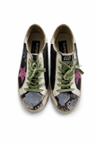 GOLDEN GOOSE DISTRESSED SUPERSTAR DISTRESSED SNAKESKIN LEATHER SNEAKERS TRAINERS SIZE 39 ladies Limited Edition