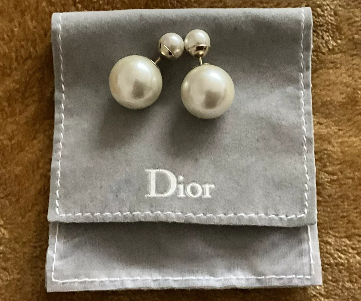 Christian Dior Pearl Mise En Dior Tribal Earrings ladies