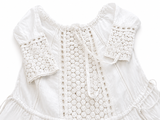 SUNDAY SAINT-TROPEZ Linen Embroidered White cover up dress One Size Fits All LADIES