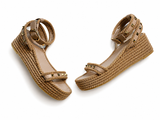 Valentino Rockstud Rope Sandals In Calfskin 45mm ladies