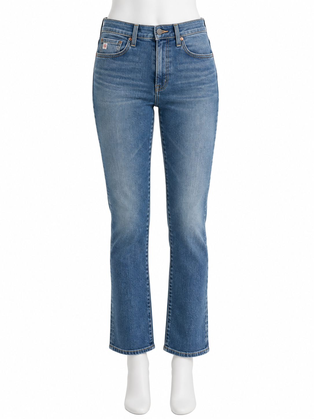 AG Adriano Goldschmied Mari Mid-Rise Crop Slim Straight Jeans ladies