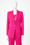 Giorgio Armani Virgin Wool Tuxedo Blazer In Solid Medium Pink Size I 40 UK 8 US 4 Small ladies