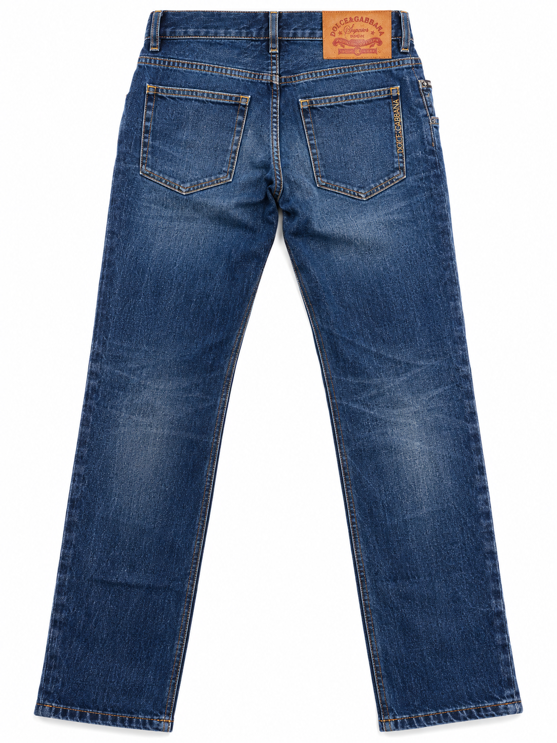 Dolce & Gabbana Men’s Blue Washed Regular Fit Jeans – Size IT 50 men
