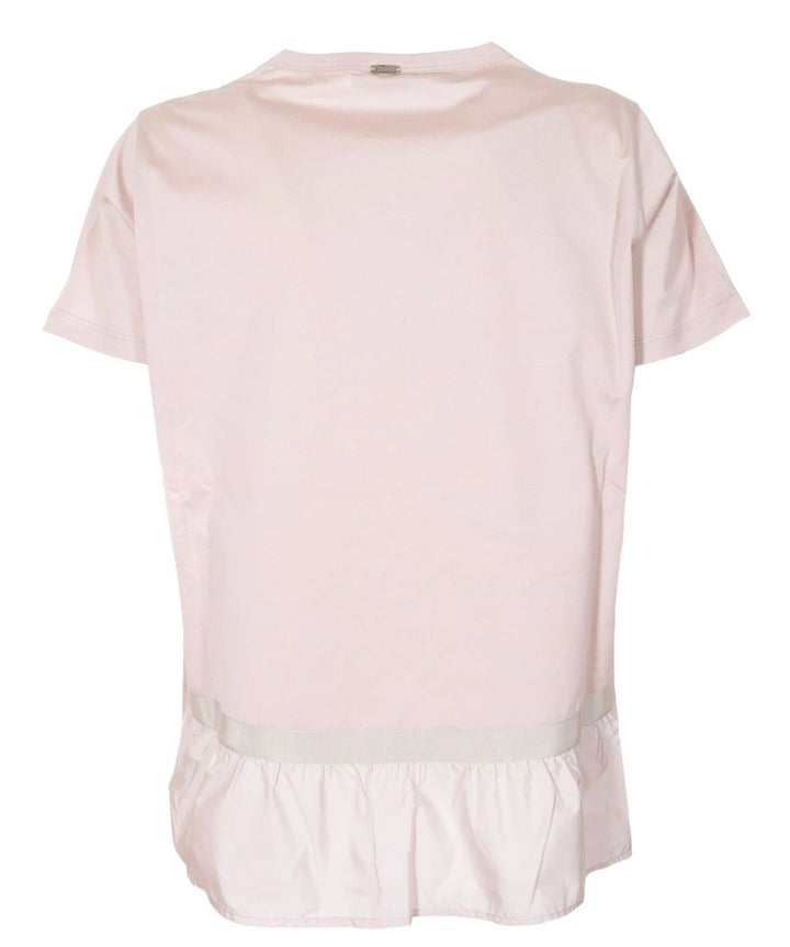 Herno Blush Cotton Peplum T shirt ladies