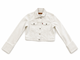 Missoni White Denim Cropped Jeans Jacket Size I 42 UK 10 US 6 ladies