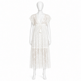 Vilebrequin Long Transparent Silk Starfish Dress – Off White – XS ladies