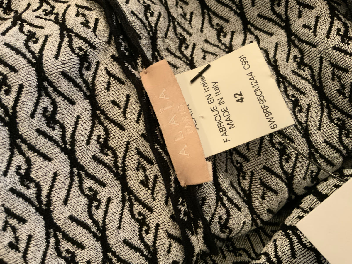 AZZEDINE ALAÏA ALAIA FLUTED KNIT DRESS MOST WANTED F 42 UK 12 US 10 LADIES