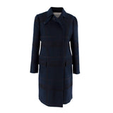 Valentino Navy Double Fleece Wool And Cashmere Coat Size US 6 UK 10 ladies