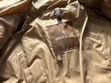 Moncler Brown Camel Fur Trim Down Puffer Jacket Coat Size 0 ladies