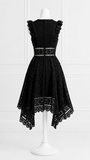ZIMMERMANN BLACK DIVINITY WHEEL DAY BRODERIE DRESS SIZE 1 S SMALL