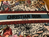 Christian Dior Canvas Embroidered Medium Lady D-Lite Ecru Multicolor Bag Handbag ladies