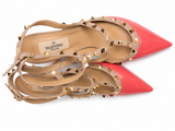 Valentino Garavani Rockstud T-Strap Patent Leather Pumps size 39  ladies