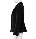 Chanel La Petite Veste Noire Black Bouclé Wool Jacket – Pre-Fall 2022/2023  – Size 40 ladies