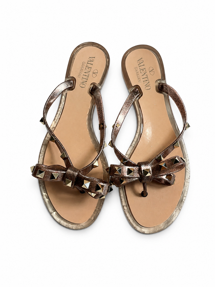 Valentino Garavani Rockstud Rubber Sandals – Size 38 ladies