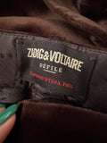Zadig & Voltaire Vavy Velvet Blazer + Prevy Velours Trousers Suit Size 40-42 ladies