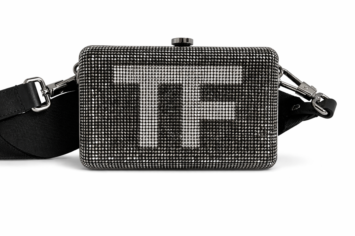 Tom Ford Crystal-Embellished Mini Clutch Bag with extra strap Handbag ladies