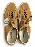 Tom Ford Men’s Camel Suede Low-Top Sneakers – Size 9 / EU 43 men