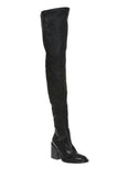 ANN DEMEULEMEESTER BLACK HEELED OVER-THE-KNEE LEATHER BOOTS SIZE 39 US 9 UK 6 ladies