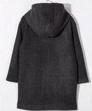 Stella McCartney Kids Pencil-toggle Duffle Wool Coat In Grey Size 10 years children