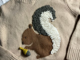 Il Gufo Beige Squirrel Sweater – 4 Years old children