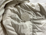 Moncler Down Feathers jacket LOCUSTELLE puffer in white size 3 ladies