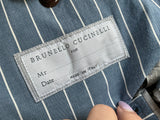 Brunello Cucinelli single-breasted striped blazer jacket size 48 men