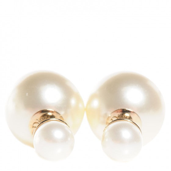 Christian Dior Pearl Mise En Dior Tribal Earrings ladies