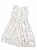 White Eyelet Babydoll Beach Dress Ladies