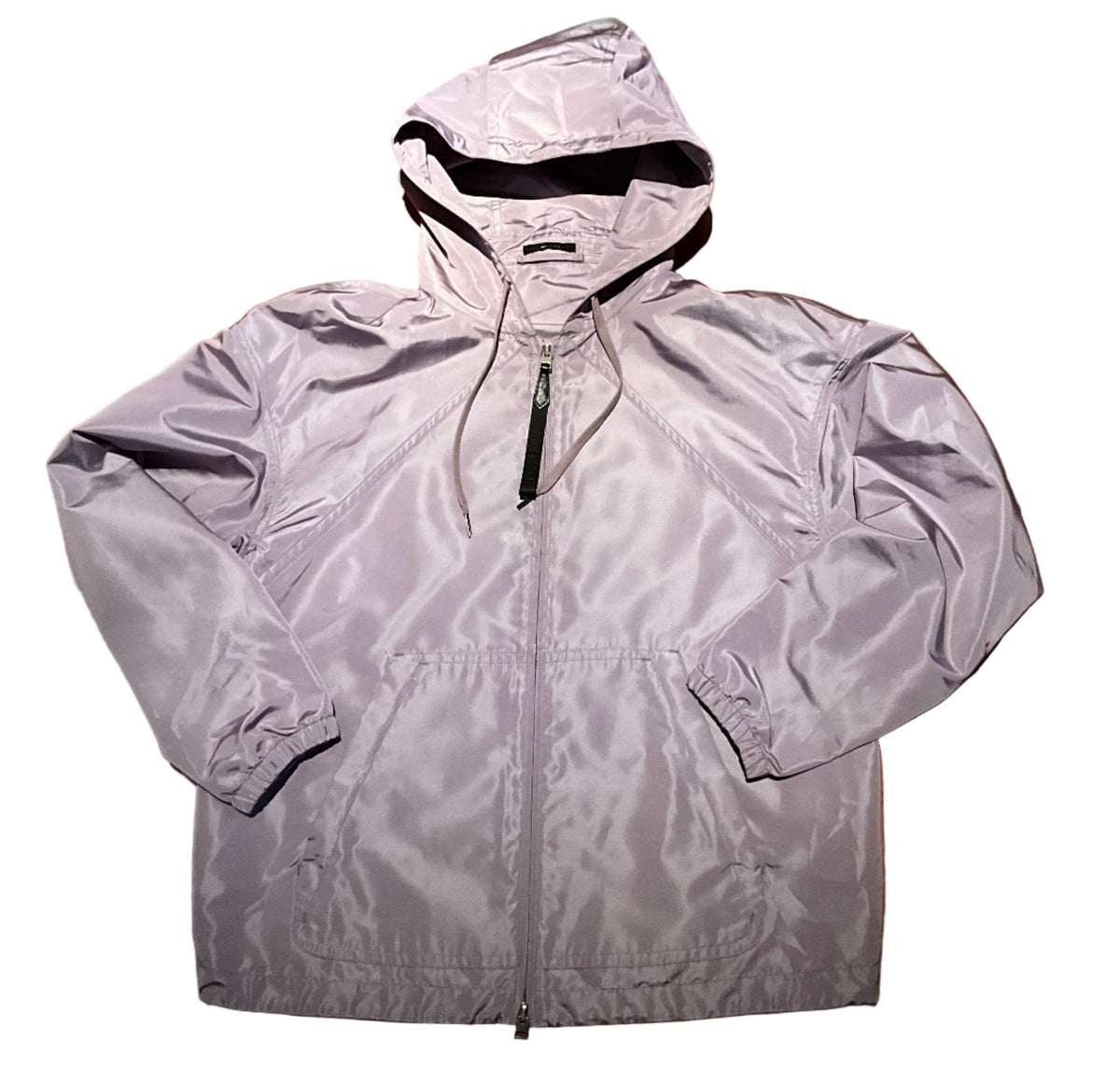 Tom Ford Purple Silk Blend Boxy Fit Lightweight Hooded Jacket Size 48 men
