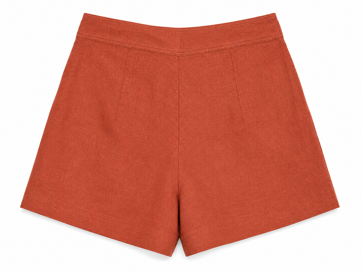 Eres Linen Brown Summer Shorts size F 42 US 10 UK 14 ladies
