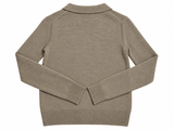 Reiss Kids Knitted Polo Jumper – Beige/Taupe – Age 8–9 Years children