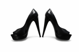 Pierre Hardy Leather Black High Heels Peep Toes Shoes size 37 UK 4 US 7 ladies