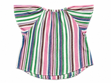 Xirena Striped Linen Blend Flutter Sleeve Blouse – Size S ladies