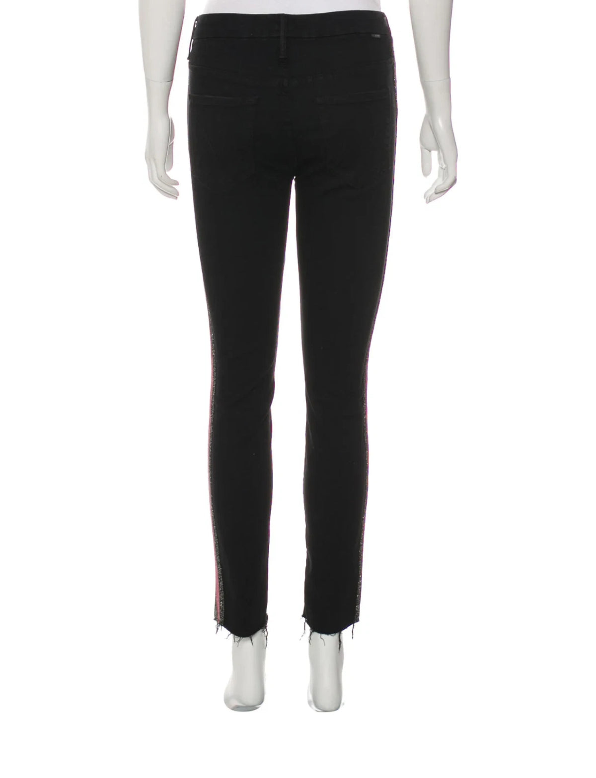 MOTHER Mother Denim High Waisted Looker Ankle Fray Guilty Glitter Racer 26 $228 ladies