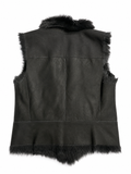 Joseph Lucy Toscana Black Shearling Gilet Vest – Size 38 ladies