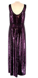 Prada Purple Sequin Sleeveless Gown size I 42 Ladies