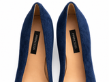 Princess Navy Blue Suede Wedge Shoes size 38.5 ladies
