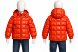 Moncler Kids Unisex Jeff Giubbotto Orange Down Puffer Jacket – Size 10A years children