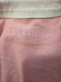 Zadig & Voltaire Cotton Zoe Studio 25 T Shirt in Pink Size S small ladies