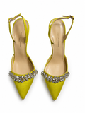Stunning Jennifer Chamandi Vittorio 105mm jewel-trimmed pumps size 39 ladies