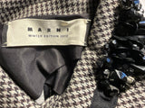 Marni Winter Edition 2012 Houndstooth Embellished Coat – Size 38 ladies